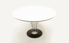 Noguchi Cyclone Dining Table, Out of Production 48 Inch White Top, Signed