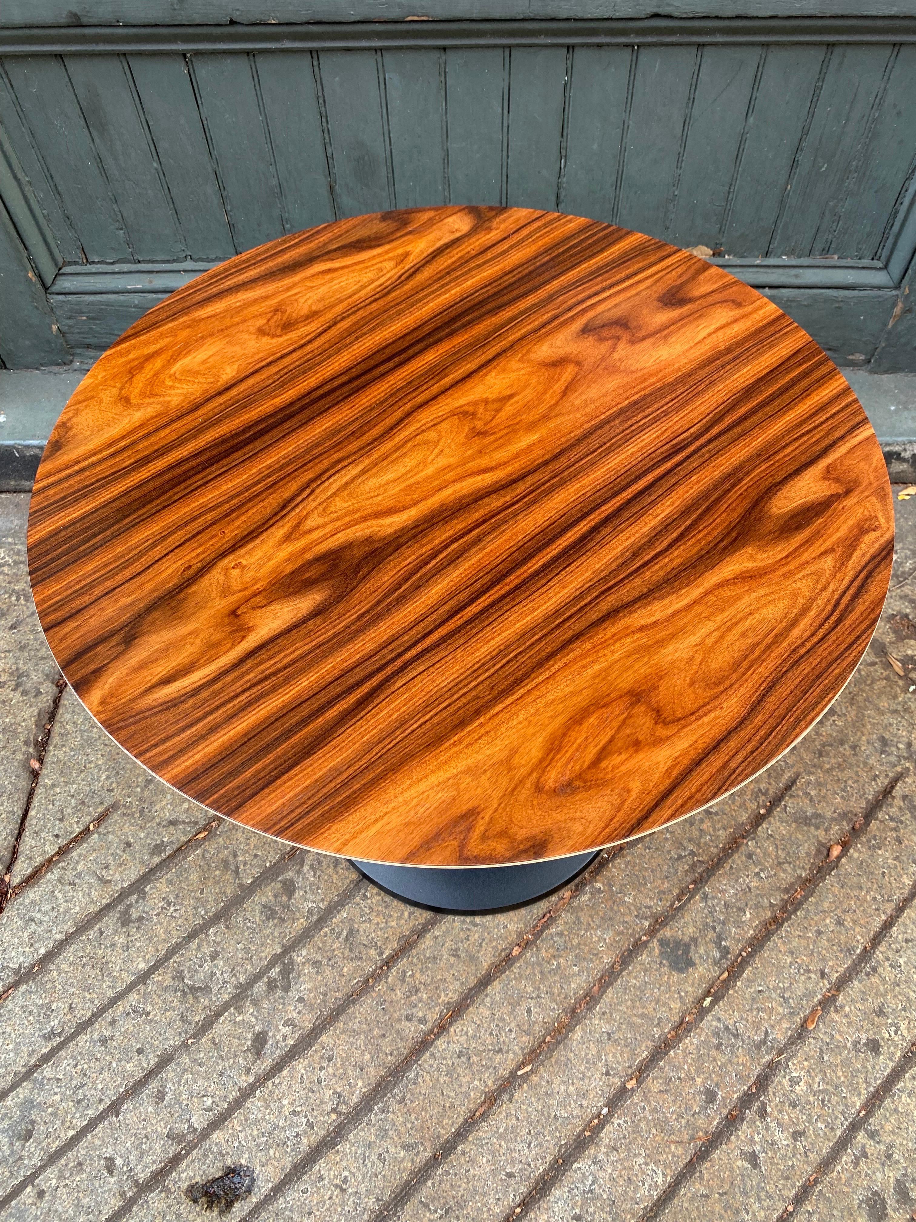 Rosewood top Isamu Noguchi for knoll cyclone side table. Table dates to 2021. Looks near perfect! Rosewood is amazing with outstanding grain! Quite a wait to order this new!