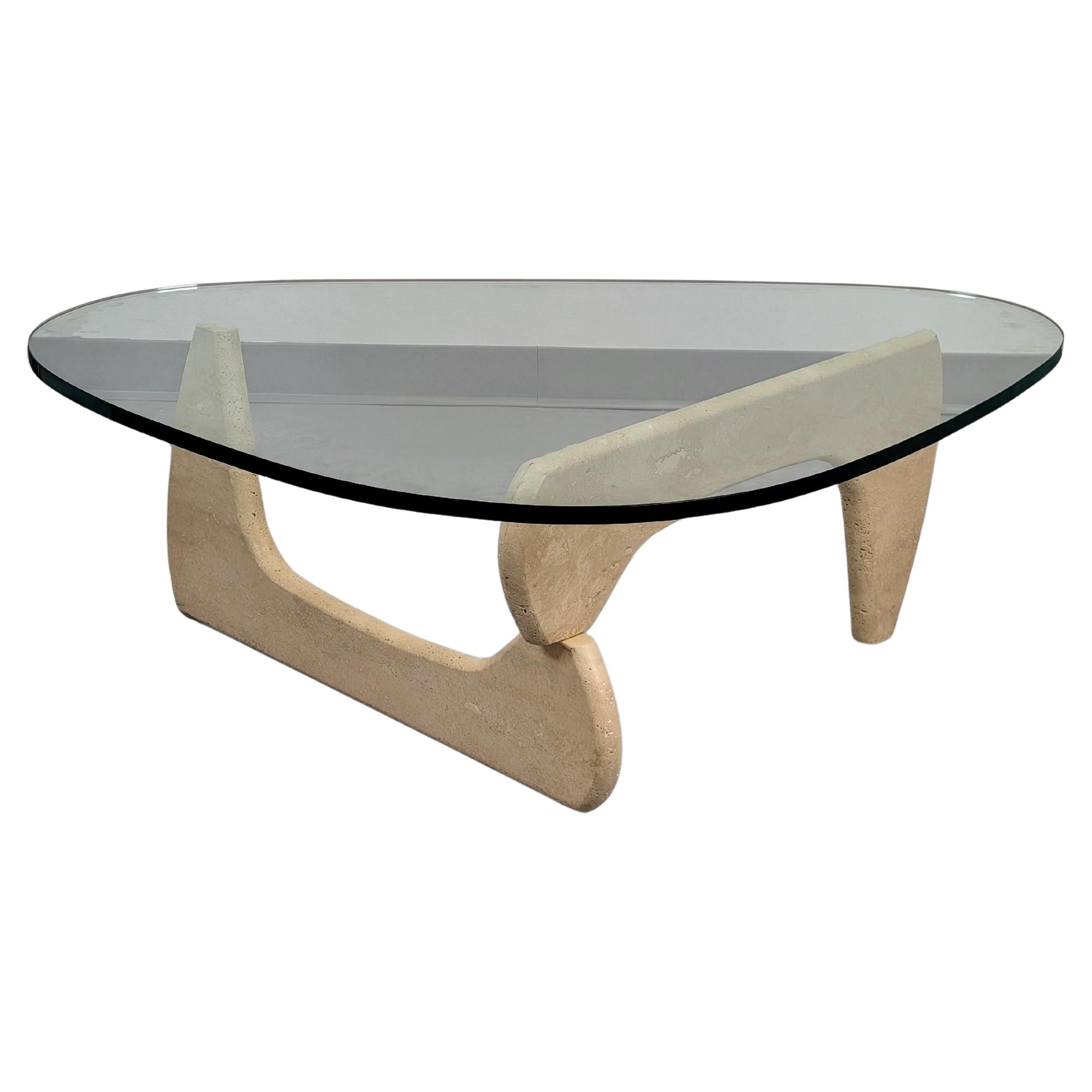 Noguchi IN-50 Style Travertine Coffee Table
