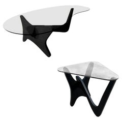 Noguchi Style Biomorphic "Airplane" Couchtisch & Beistelltisch Set
