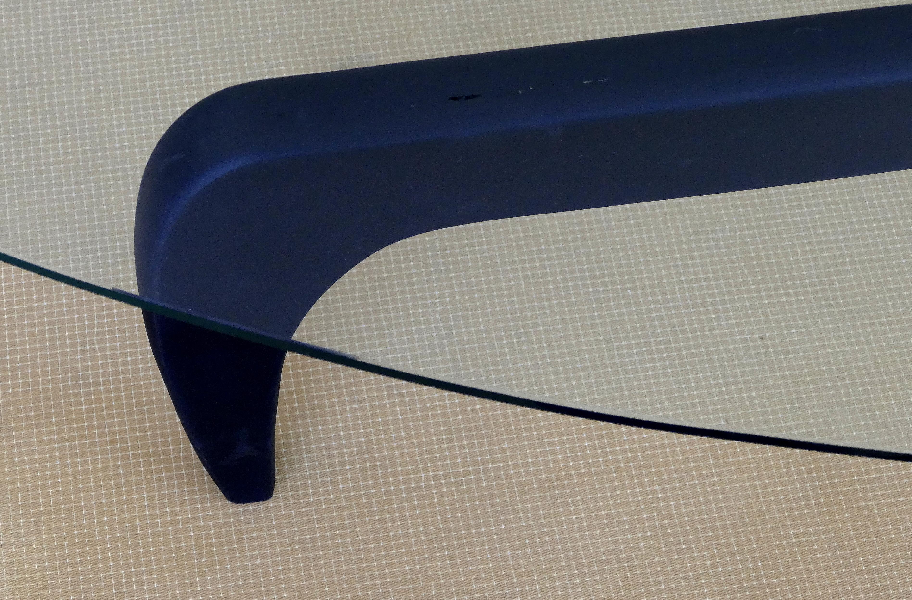 Mid-Century Modern Noguchi Style Coffee Table with Amoeba Shaped Glass Top