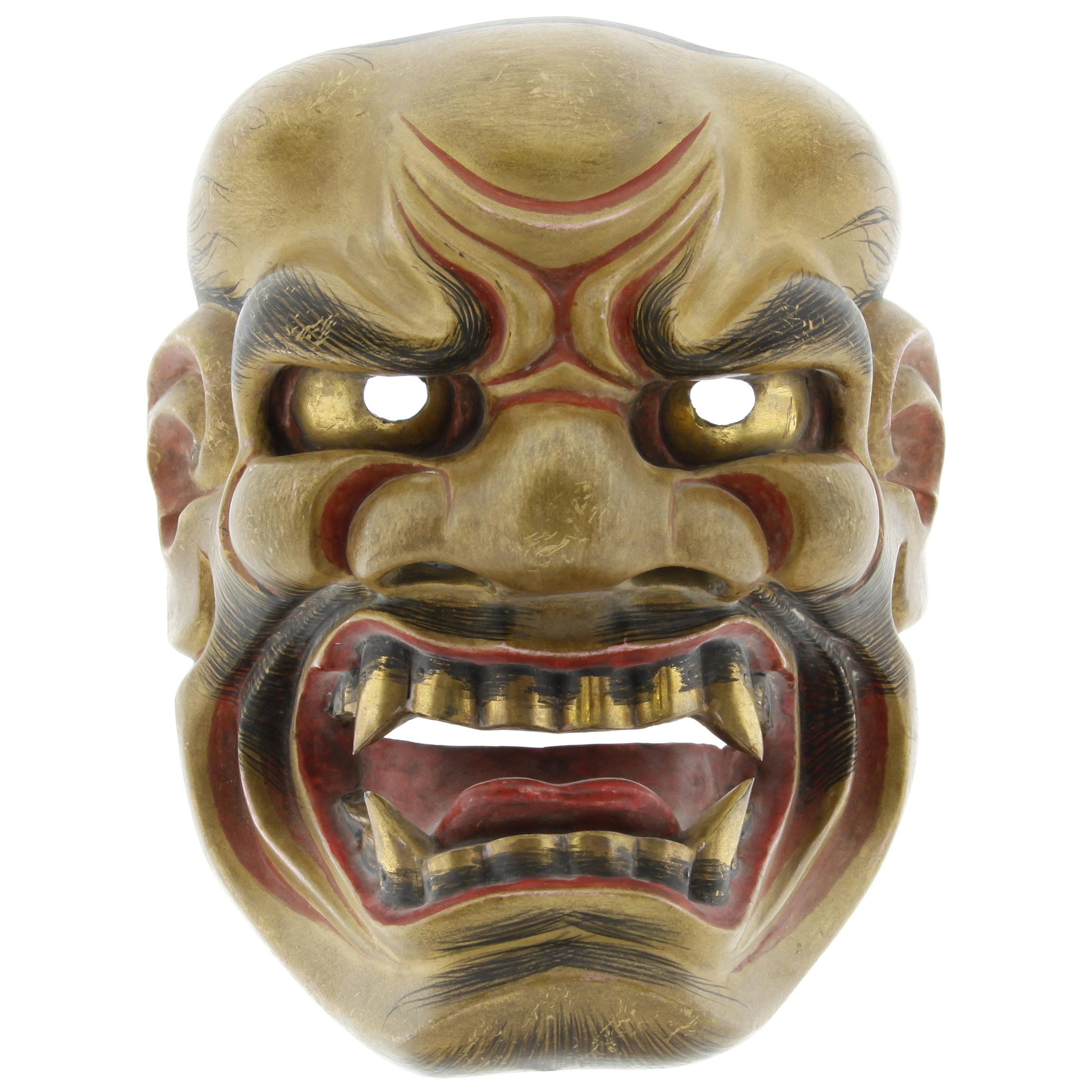 Powerful Japanese Antique Forest God Mask Tengu Dramatic Nose at 1stdibs