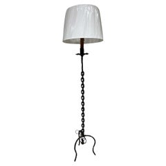 Antique Noir Chain Link Floor Lamp