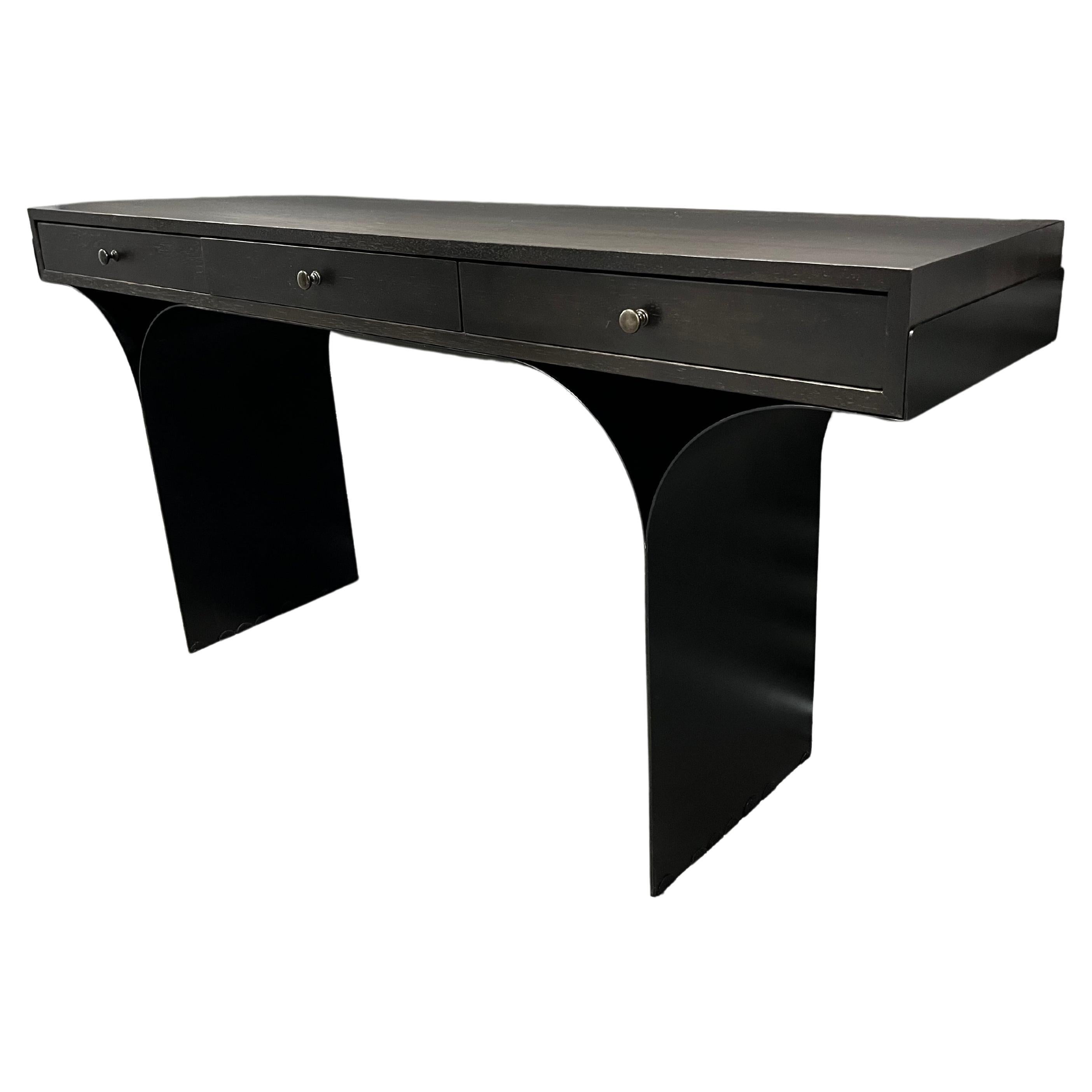 Noir Ebonized Walnut Modern Truss Desk