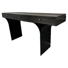 Scrivania moderna a traliccio in noce ebanizzato Noir