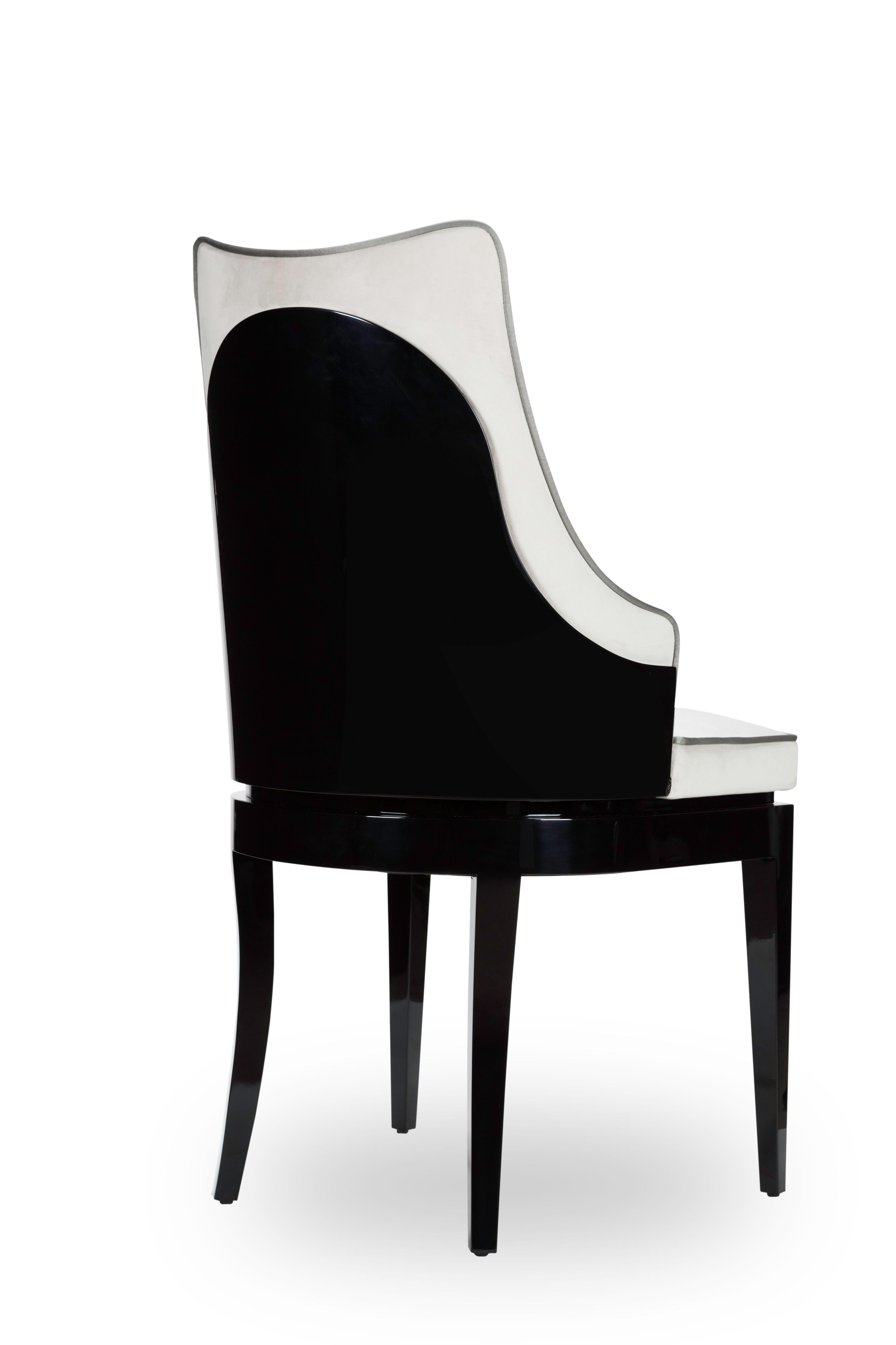 Post-Modern Noir I Dining Chair by Memoir Essence For Sale