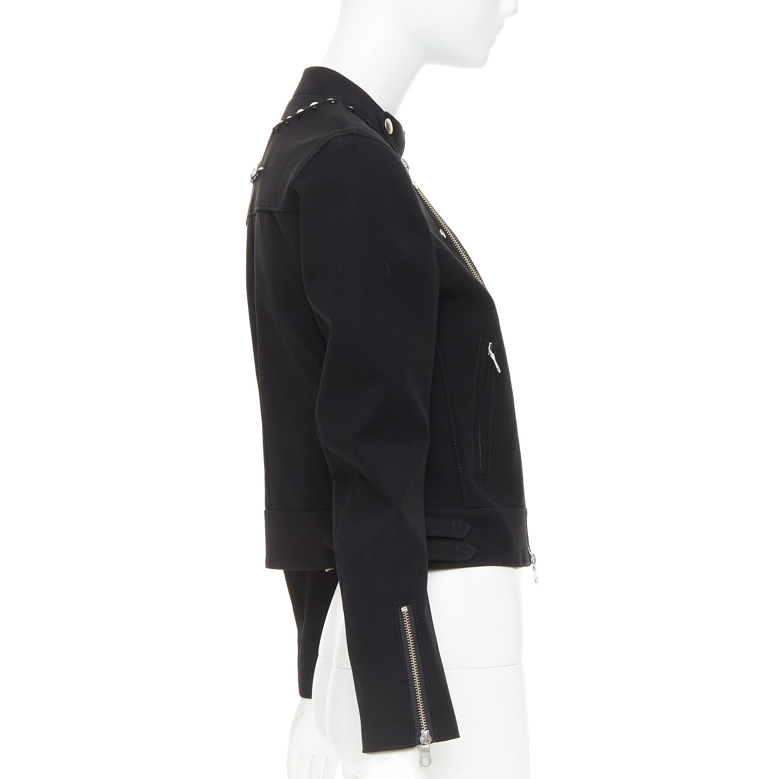 NOIR KEI NINOMIYA 2015 noir kei ninomiya veste de motard en perles noir mat S Pour femmes en vente