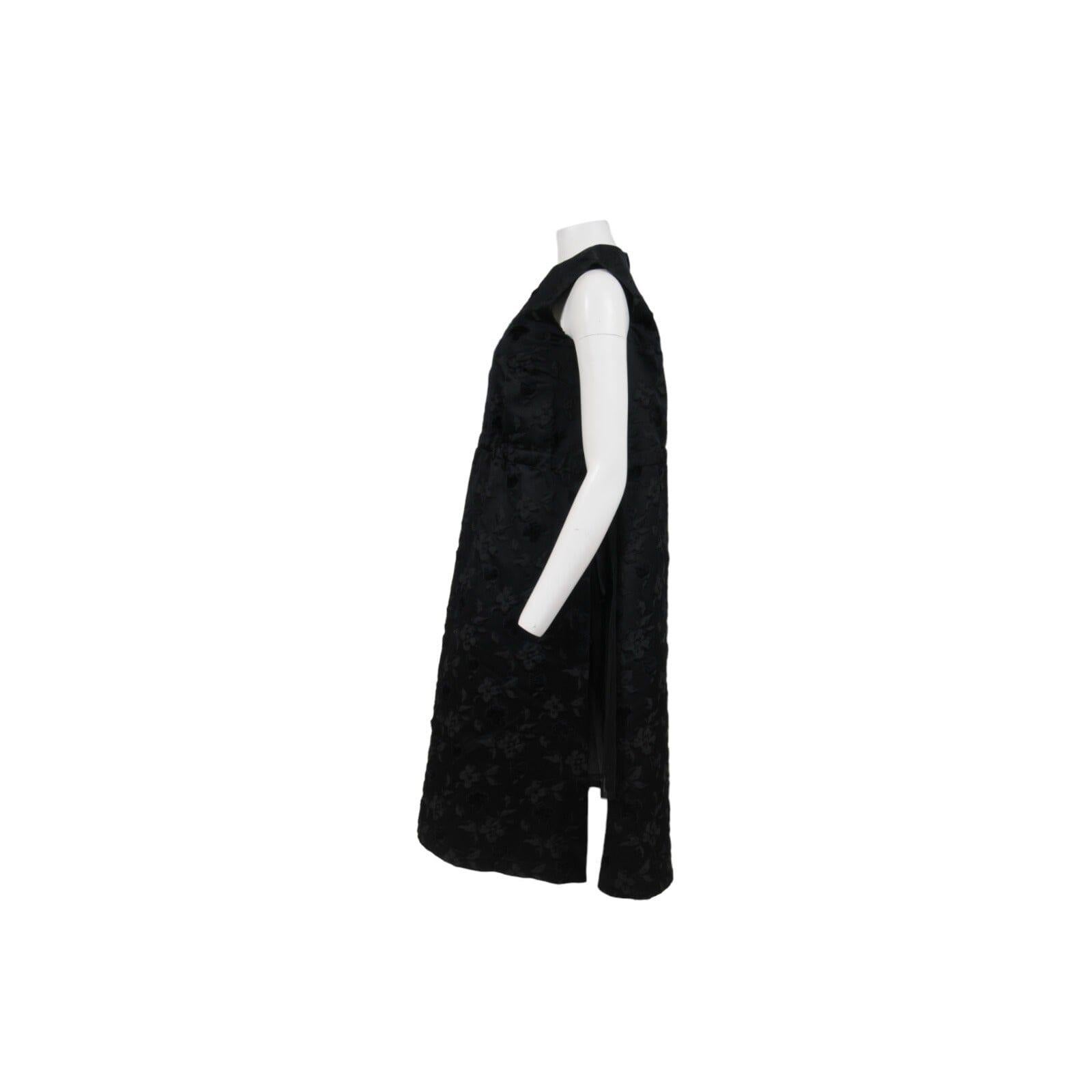 Noir Kei Ninomiya Comme De Garcons Kleid Größe Small US 2 Schwarz Floral Jacquard im Angebot 7