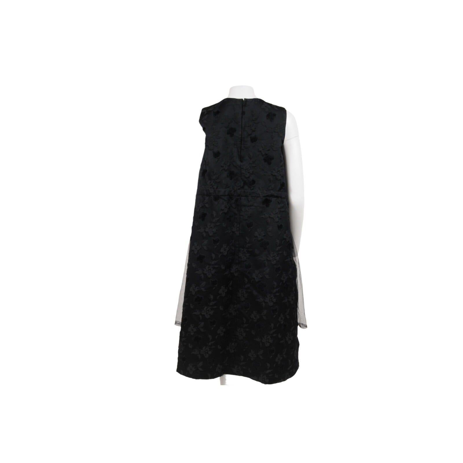 Noir Kei Ninomiya Comme De Garcons Kleid Größe Small US 2 Schwarz Floral Jacquard im Zustand „Neu“ im Angebot in North Miami, FL