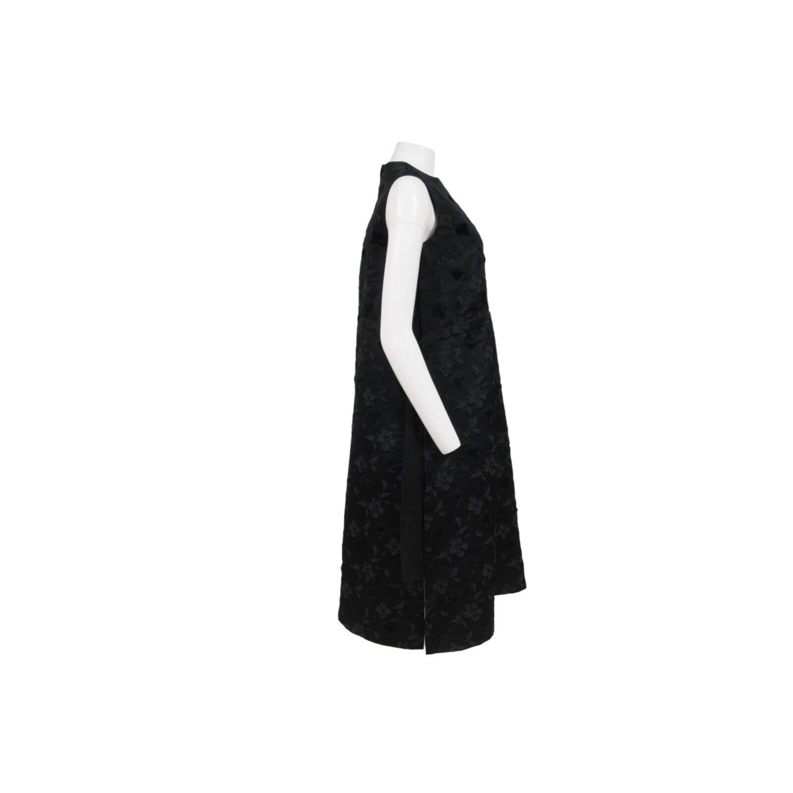 Noir Kei Ninomiya Comme De Garcons Kleid Größe Small US 2 Schwarz Floral Jacquard Damen im Angebot