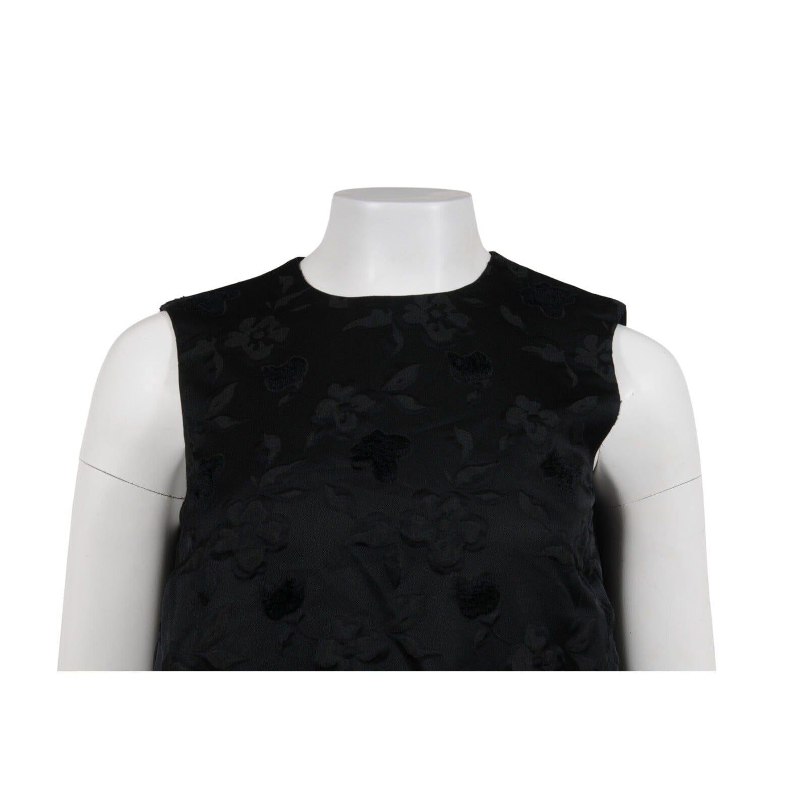 Noir Kei Ninomiya Comme De Garcons Kleid Größe Small US 2 Schwarz Floral Jacquard im Angebot 1
