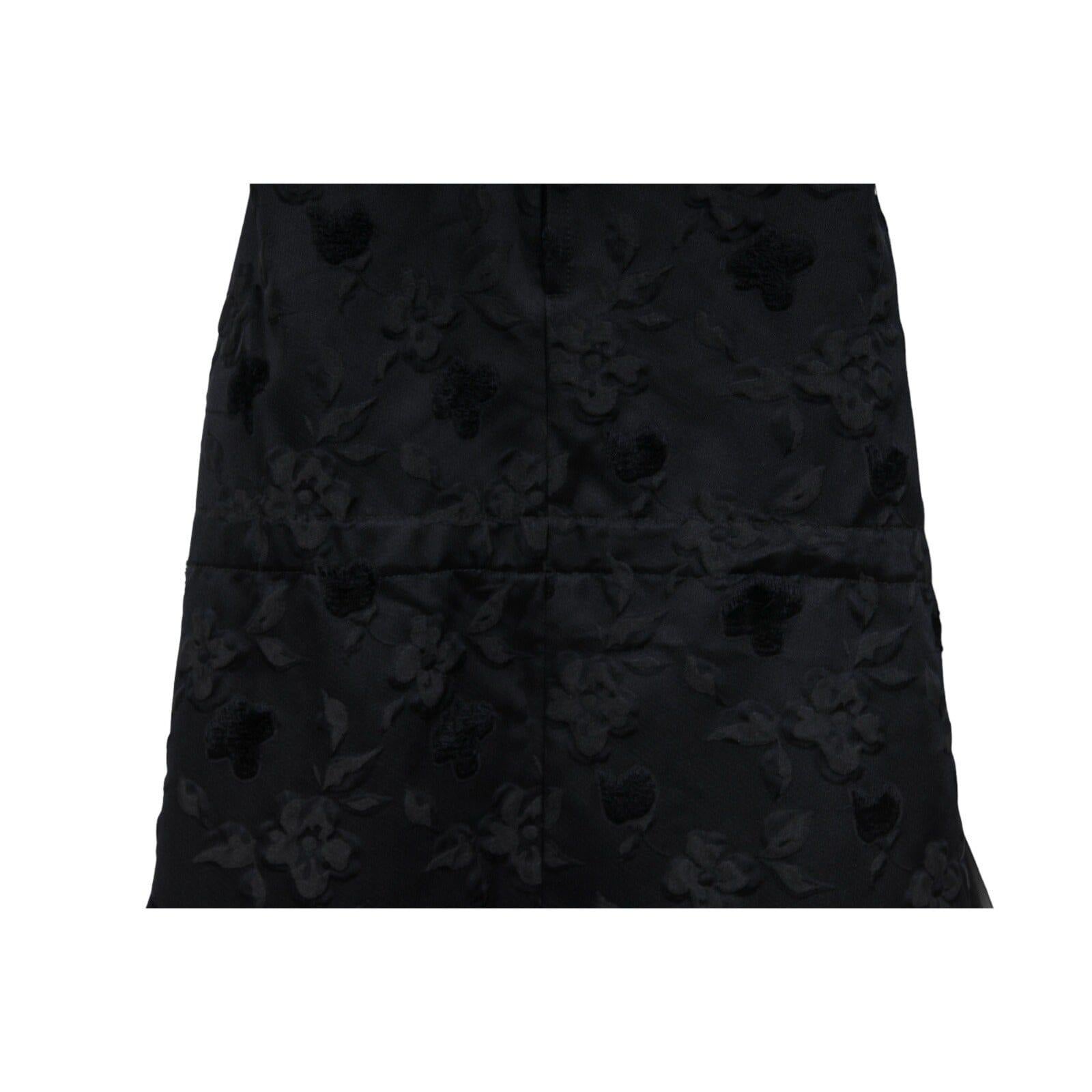 Noir Kei Ninomiya Comme De Garcons Kleid Größe Small US 2 Schwarz Floral Jacquard im Angebot 2