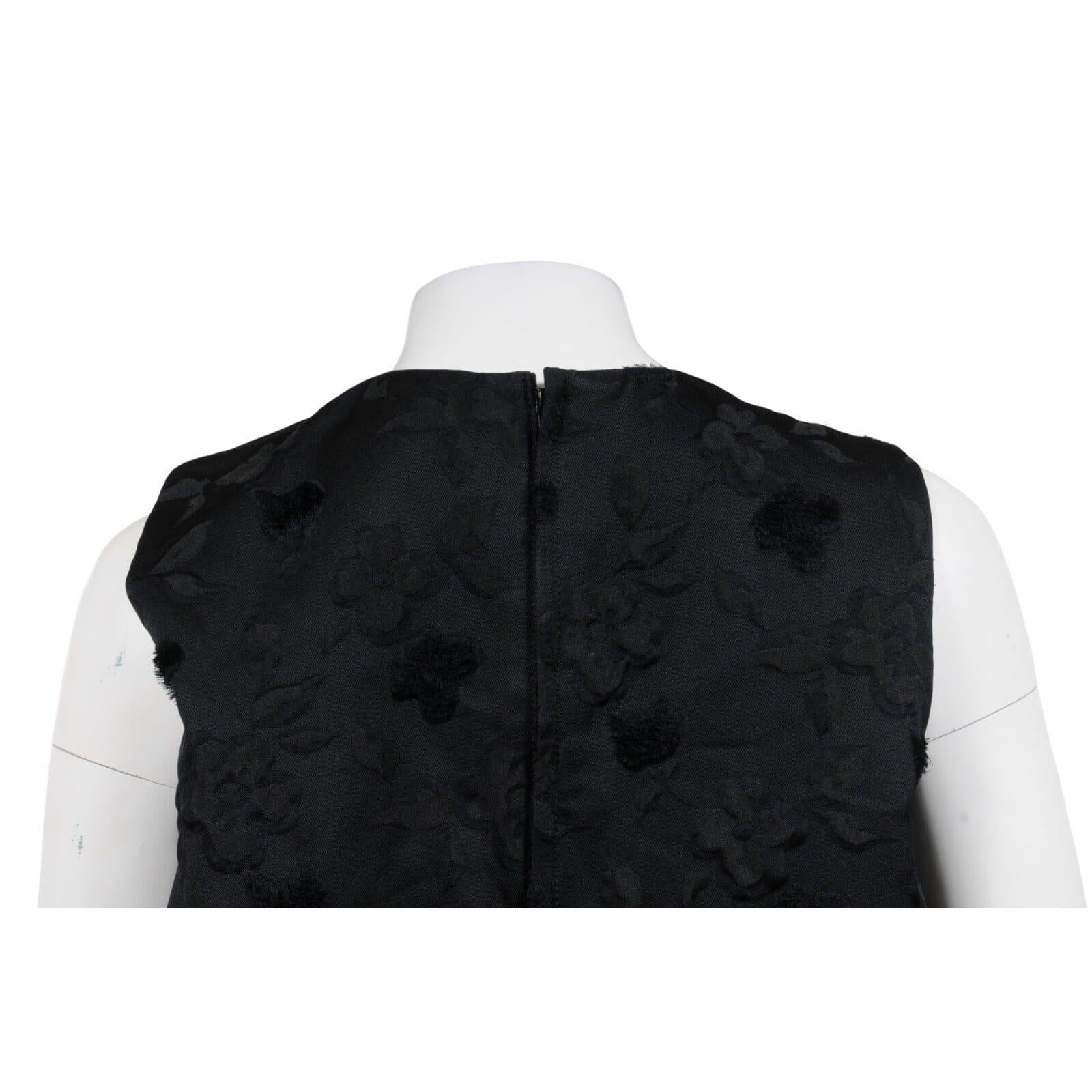 Noir Kei Ninomiya Comme De Garcons Kleid Größe Small US 2 Schwarz Floral Jacquard im Angebot 3