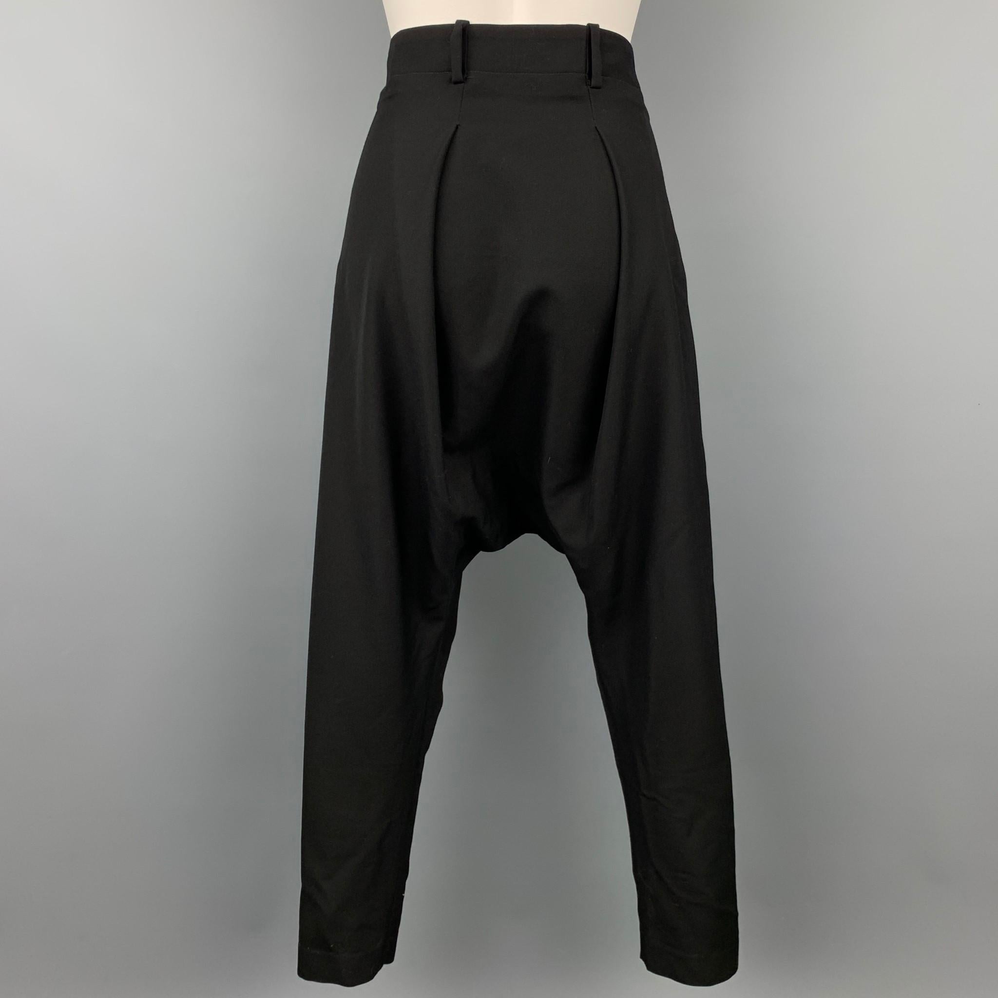 NOIR KEI NINOMIYA for COMME des GARCONS Size S Black Wool Dress Pants In Good Condition In San Francisco, CA