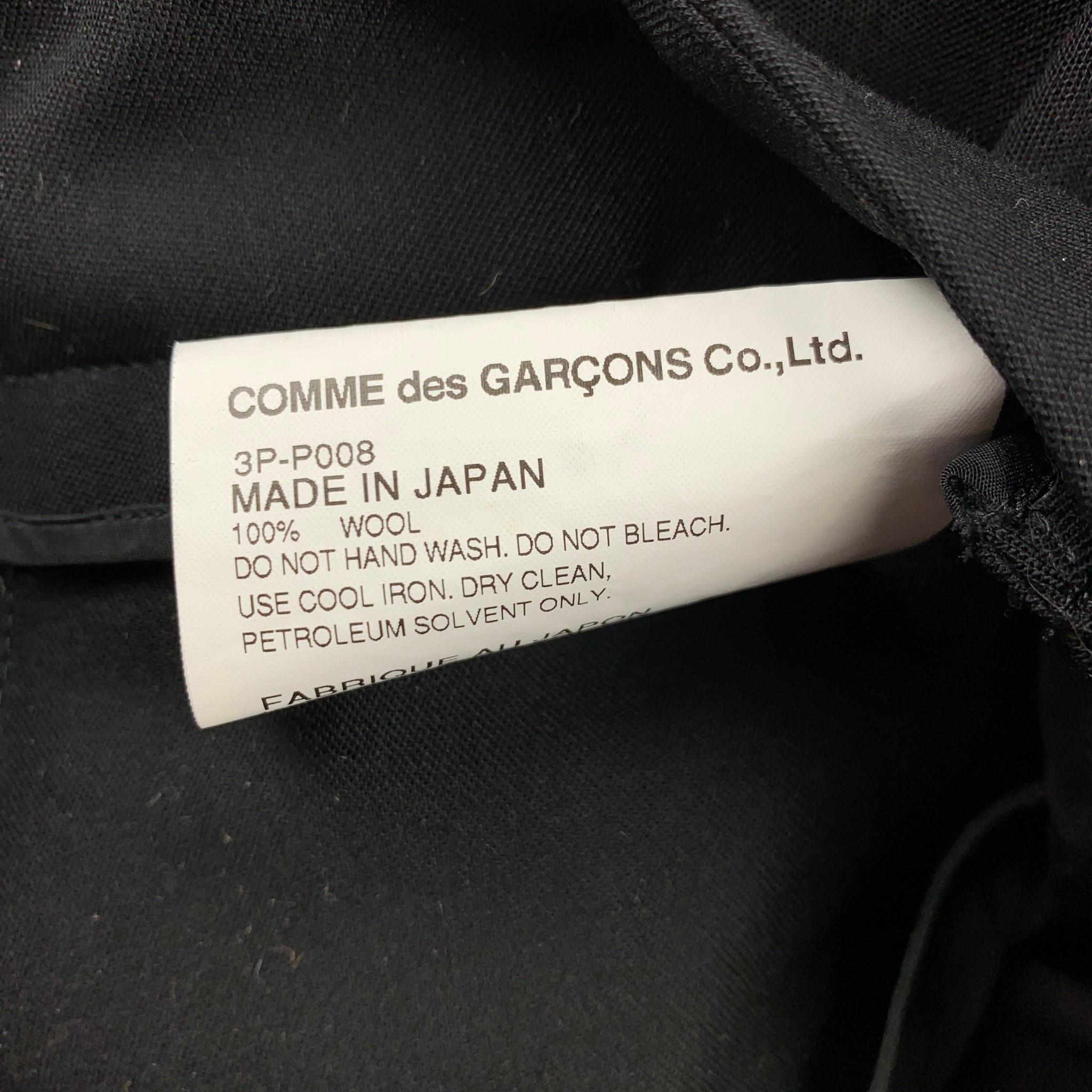 NOIR KEI NINOMIYA for COMME des GARCONS Size S Black Wool Dress Pants 1