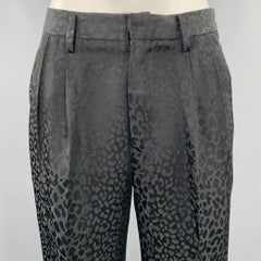 NOIR KEI NINOMIYA Size XS Black Triacetate Blend Jacquard Zip Fly Dress Pants