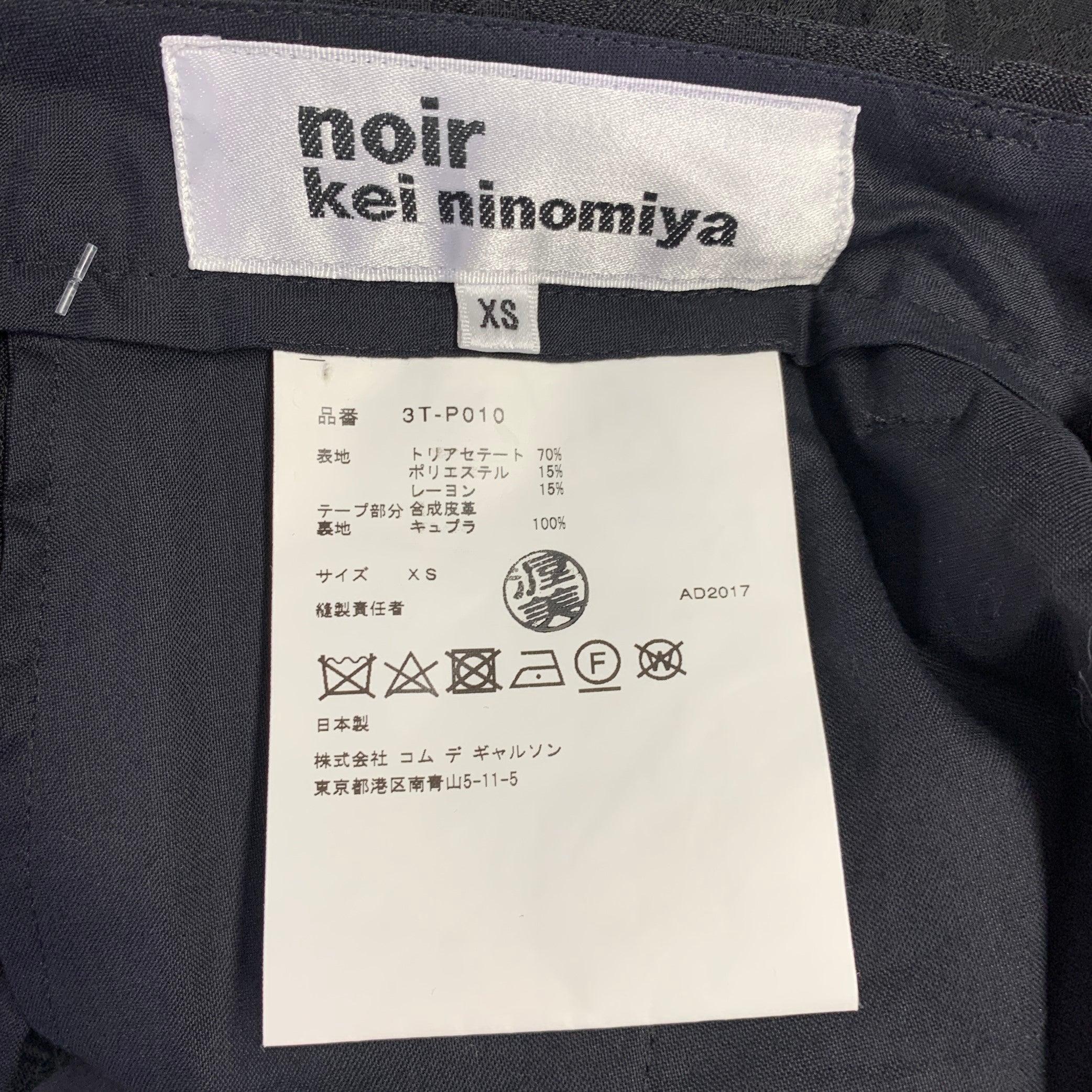 Women's NOIR KEI NINOMIYA Size XS Black Triacetate Blend Jacquard Zip Fly Dress Pants For Sale