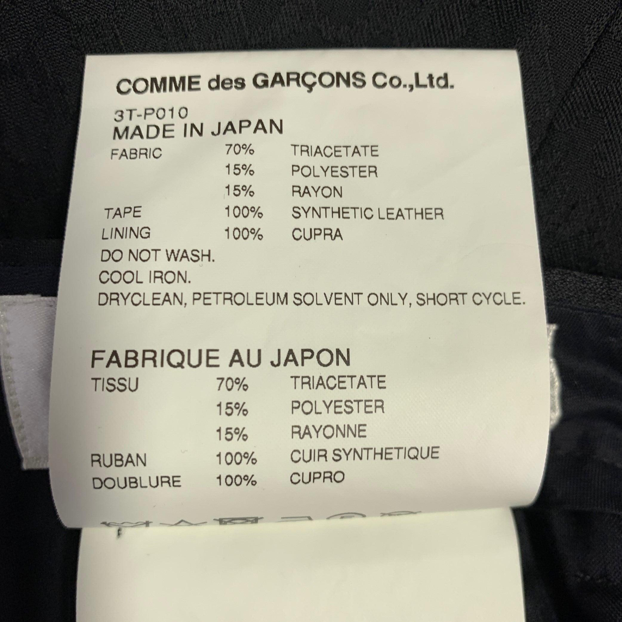 NOIR KEI NINOMIYA Size XS Black Triacetate Blend Jacquard Zip Fly Dress Pants For Sale 1
