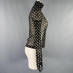 NOIR KEI NINOMIYA Size XS Black White Polka Dot Polyester Turtleneck Pullover