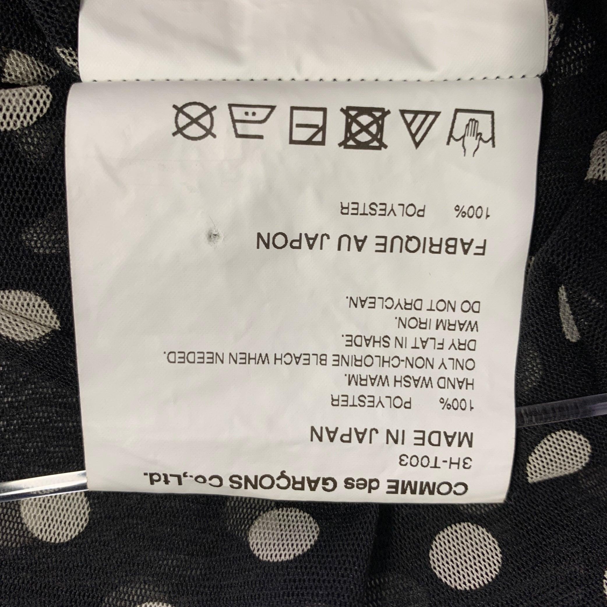 NOIR KEI NINOMIYA Rollkragenpullover aus Polyester in Schwarz und Weiß gepunktet, Größe XS im Angebot 1