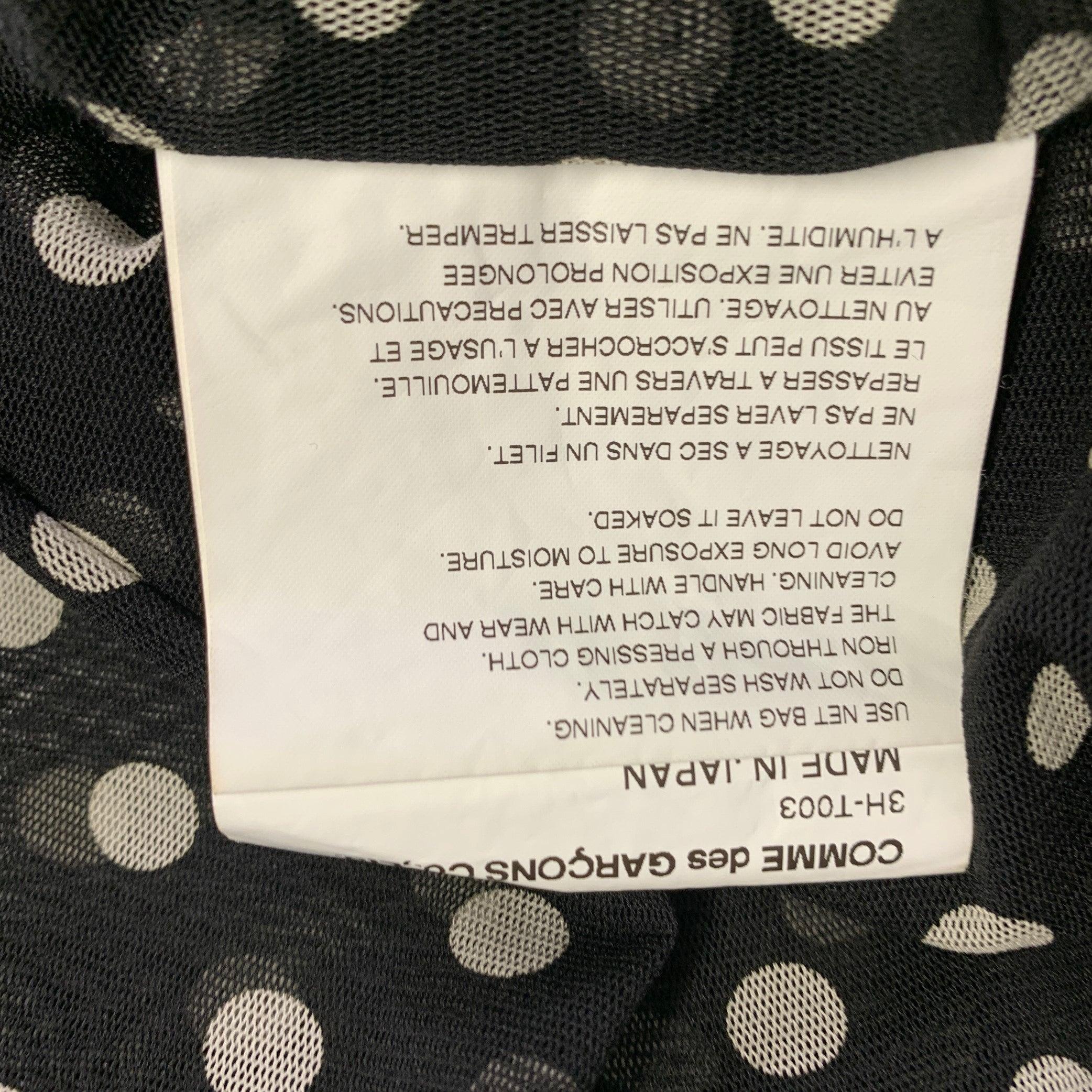 NOIR KEI NINOMIYA Rollkragenpullover aus Polyester in Schwarz und Weiß gepunktet, Größe XS im Angebot 2