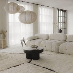 Berber Wool Rug NOIR LIMA Modern Handwoven Minimalist Contemporary Custom Design