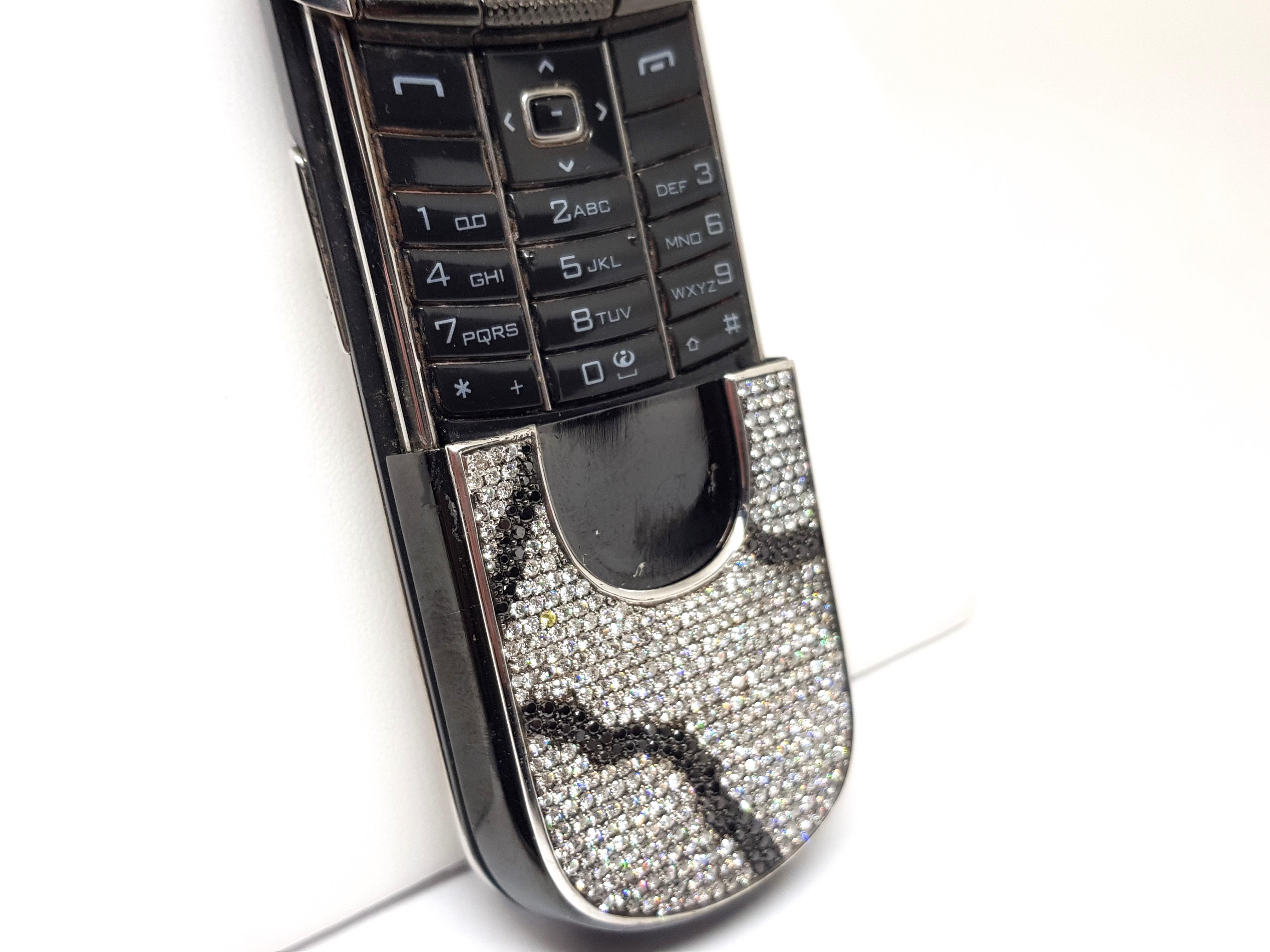 Women's or Men's Nokia White Diamond Studded Cell Phone