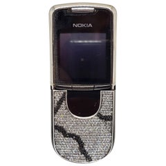 Nokia White Diamond Studded Cell Phone