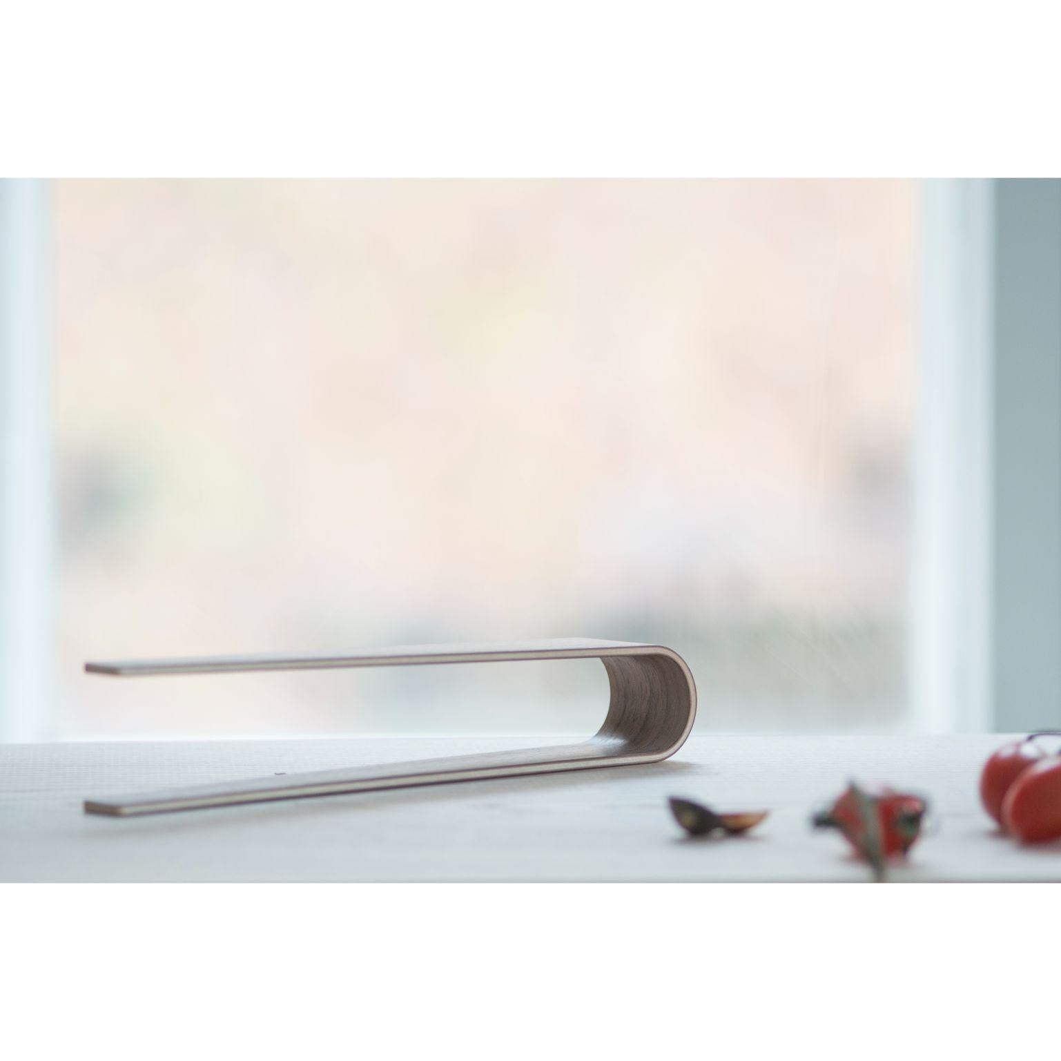 Nokka Tongs - Walnut by Antrei Hartikainen
Materials: Walnut, Maple, Natural Oil Wax
Dimensions: W 24,5 D 4/2 H 6 cm

Also Available in a variety of woods, please contact us 

Nokka tongs are suitable for serving a range of light foods