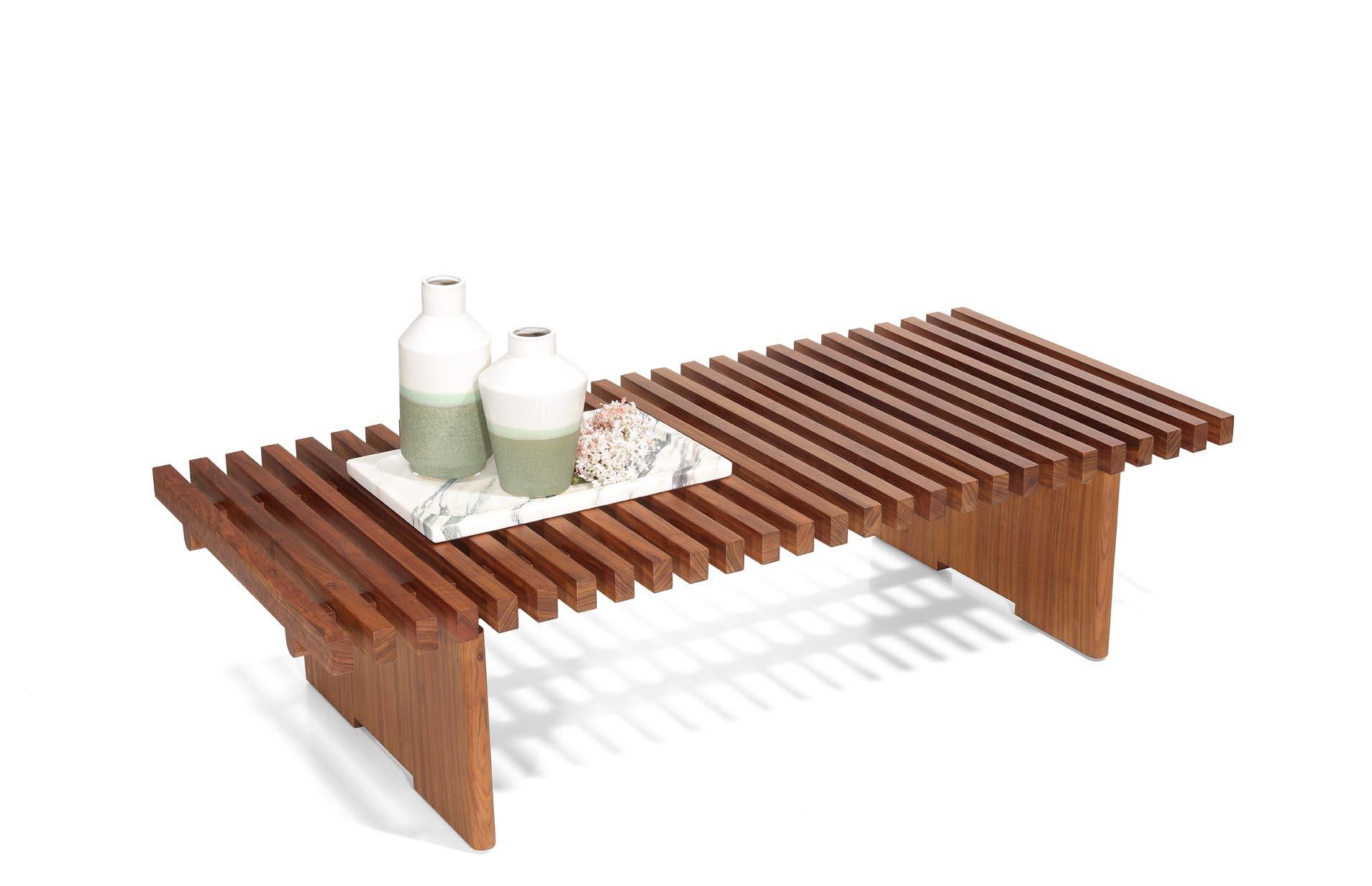Nokogiri Coffee Table Bench - 130cm + Cushion For Sale 3