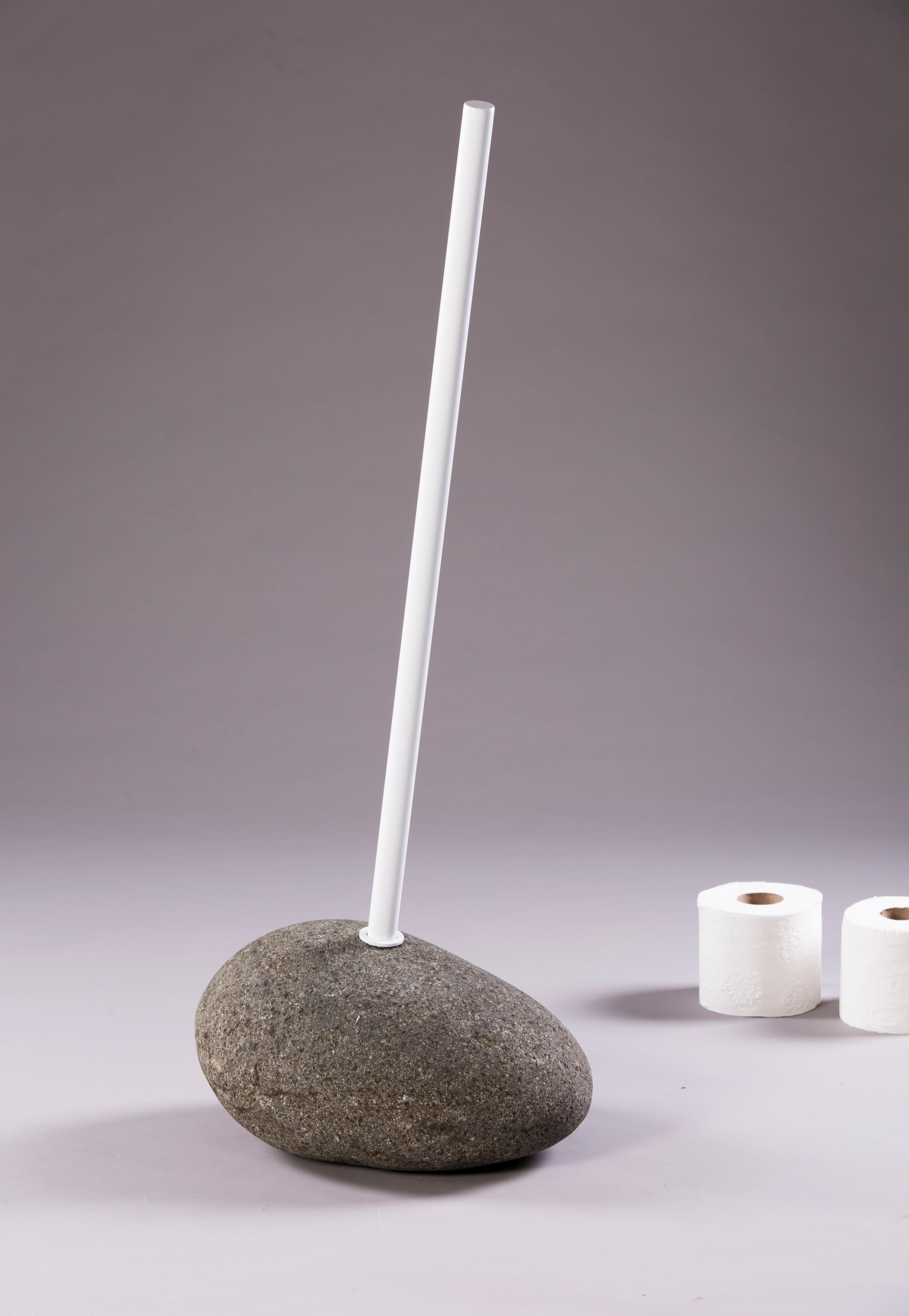 Nokta accessories III by Rectangle Studio
Dimensions: W 22 x H 100 cm
Materials: Natural stone, white paint coating on metal

We have interpreted nature's imperceptible form understanding and brought it to you as an accessory.
Nokta is shaped