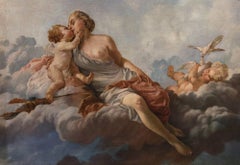 Venus Cupid Hallé Paint 18th Century Oil on canvas Old master French school