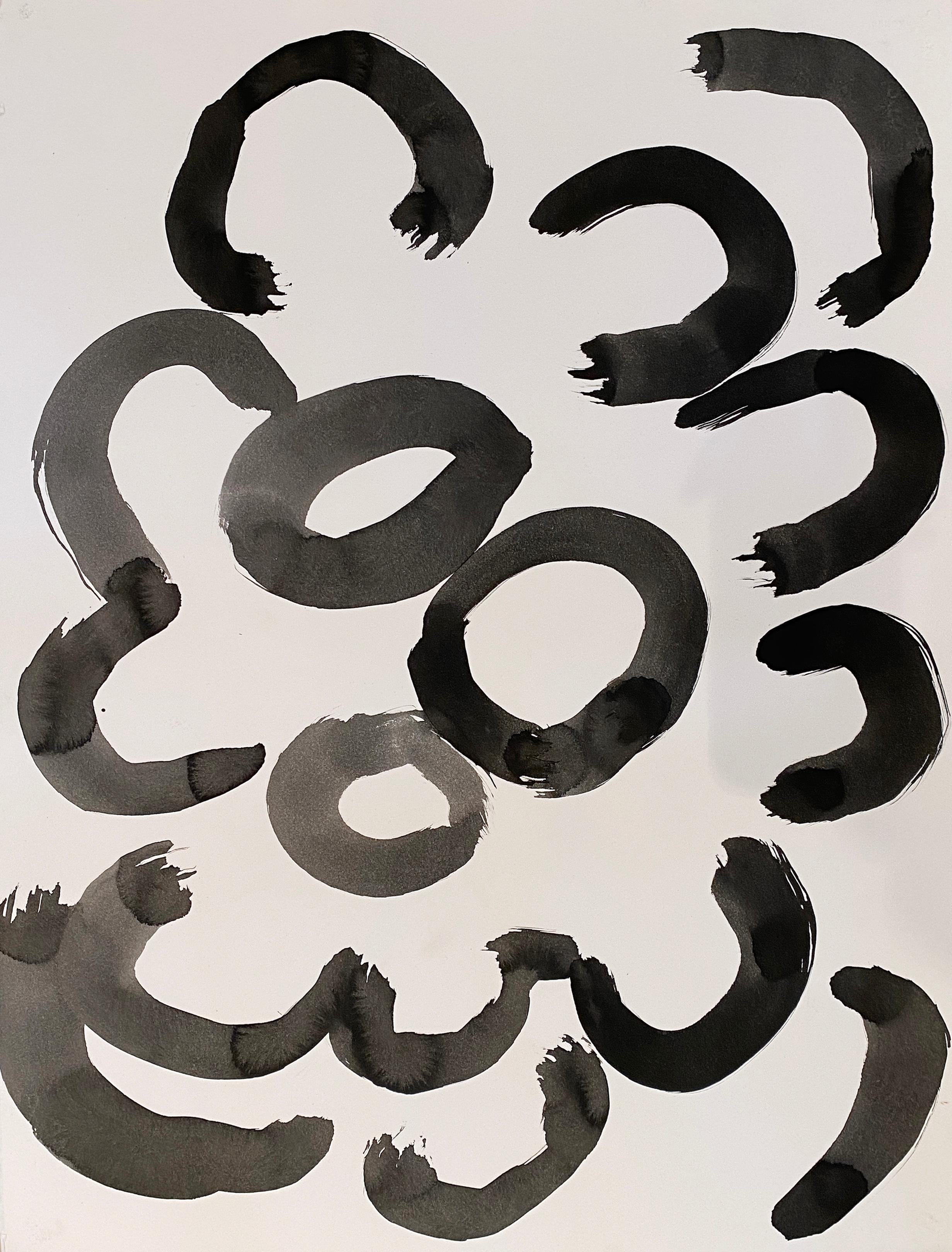 Nola Yurnanhuru Campbell
Wirrwul, 2021
Ink on handmade paper
H 76cm x W 56cm