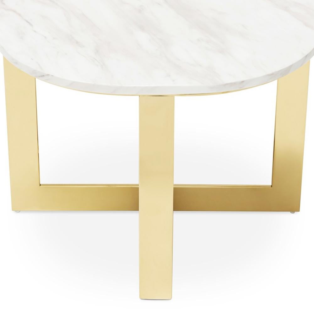 Hand-Crafted Nolan Gold Side Table For Sale