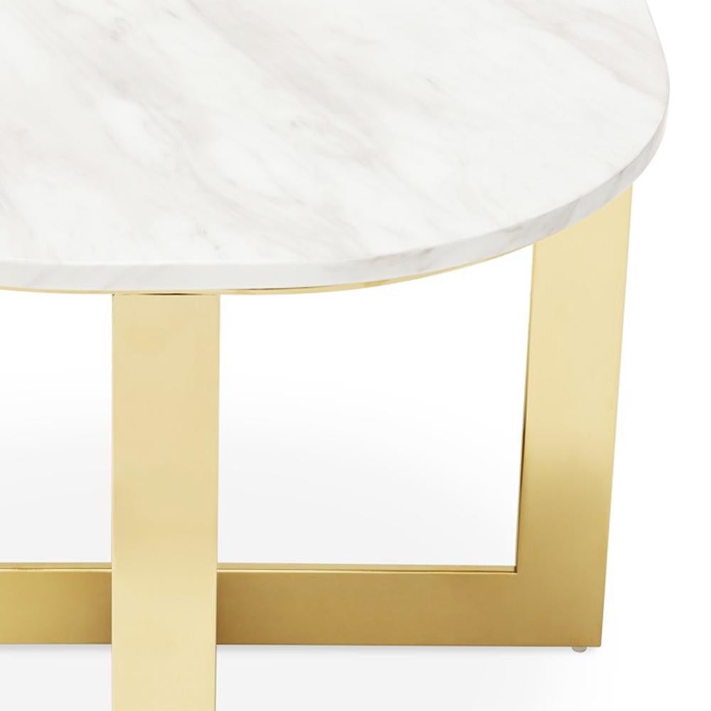 Contemporary Nolan Gold Side Table For Sale