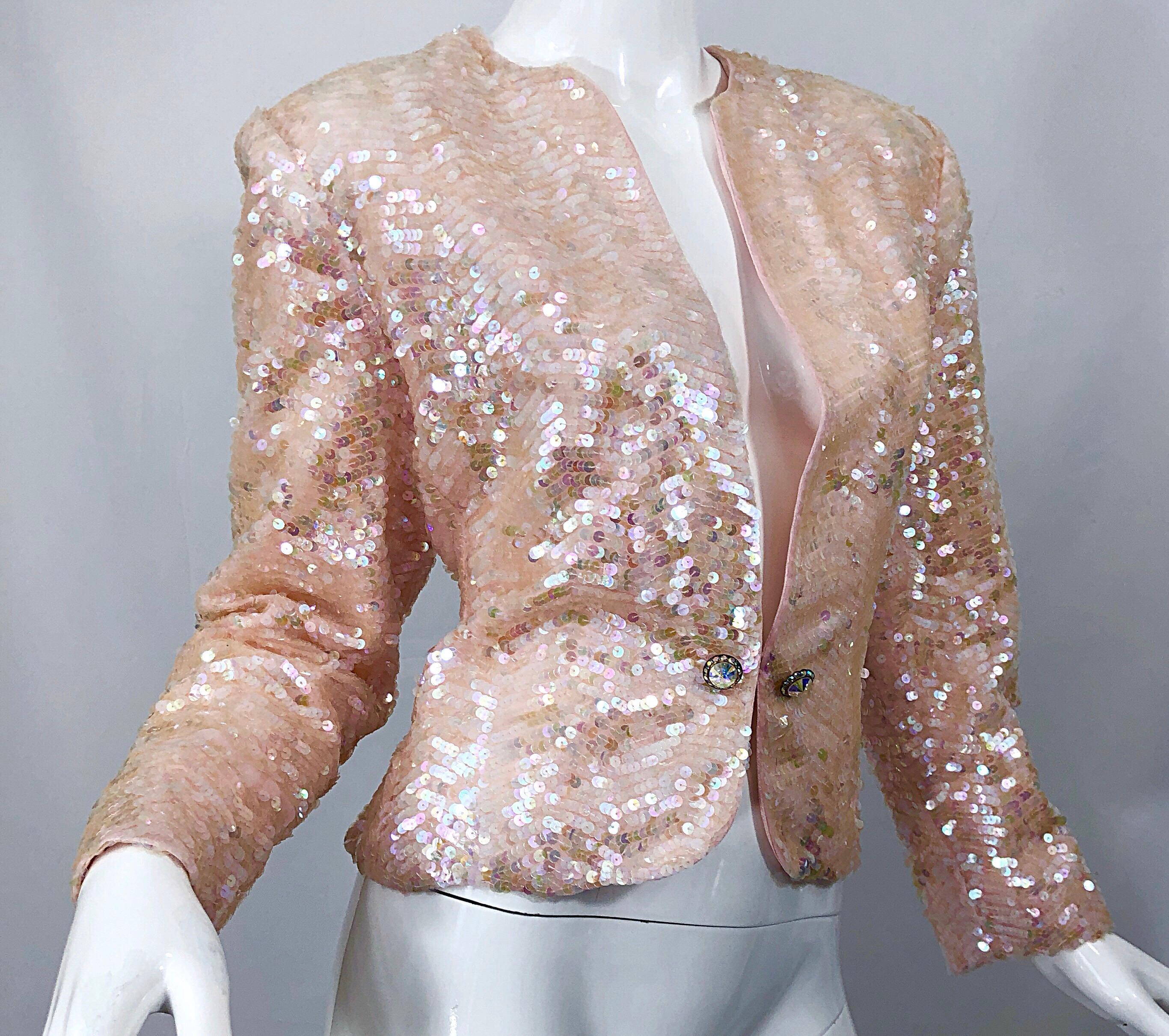 pink sequin jacket