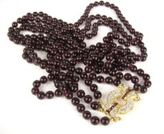 Nolan Miller 3 Strand Crystal Necklace -1980s