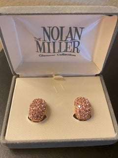 Nolan Miller Collezione Glamour Orecchini a clip con strass rosa NIB
