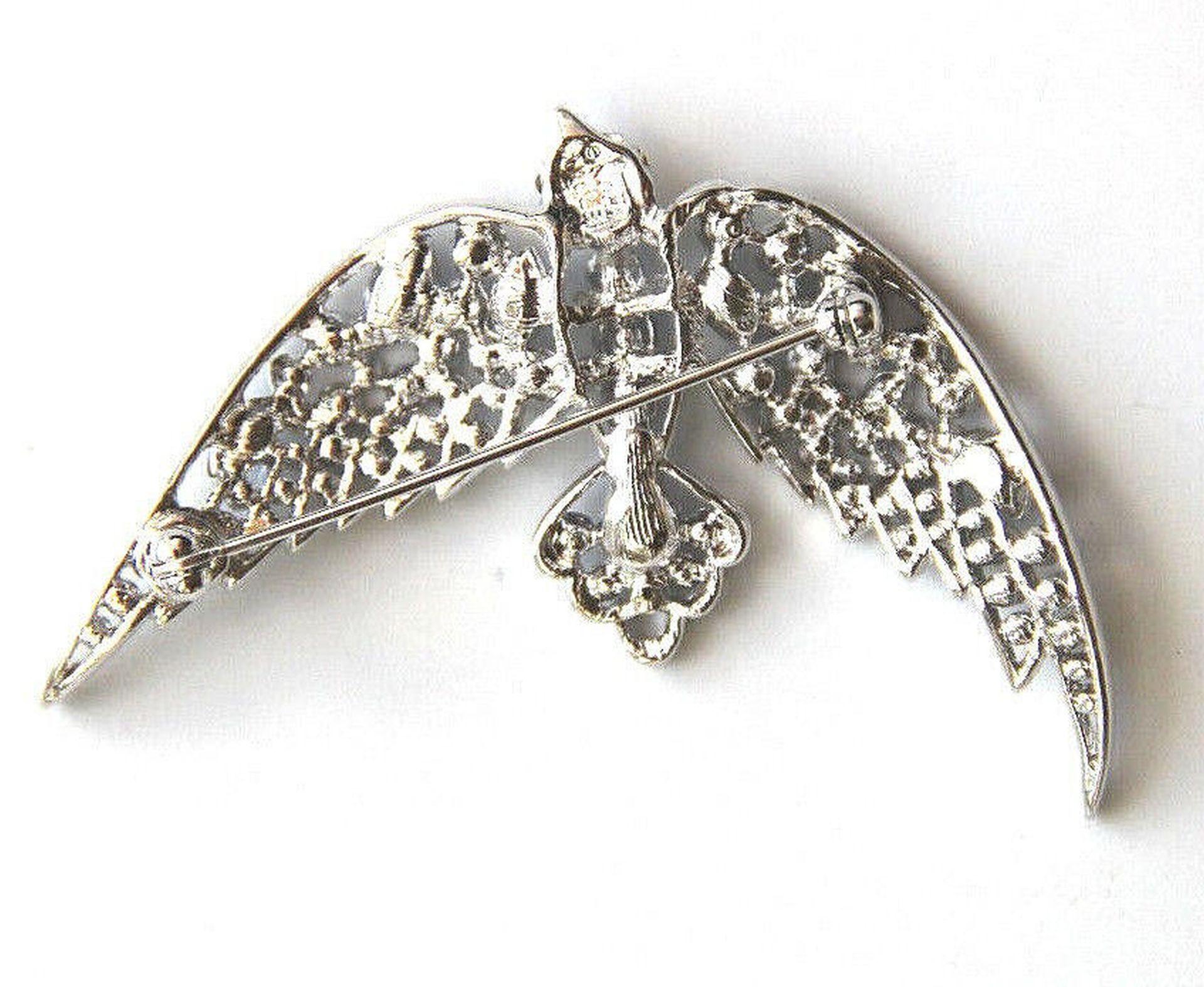 Modernist Nolan Miller Signed Designer Crystal Bird in Flight Vintage Brooch Pin For Sale
