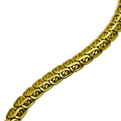 NOLAN MILLER signed gold tone designer chain necklace