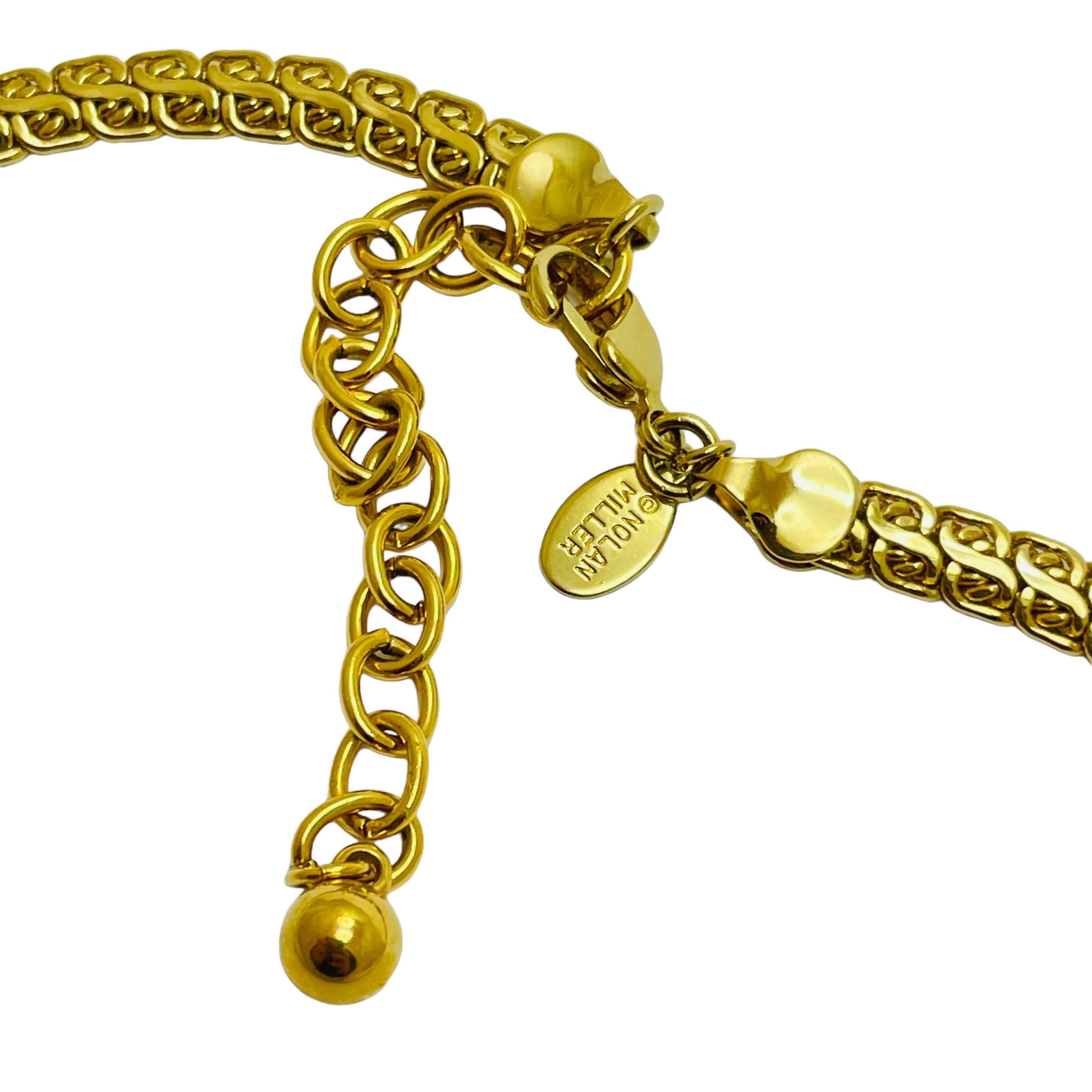 Collana a catena firmata Nolan Miller in tonalità oro In condizioni buone in vendita a Palos Hills, IL