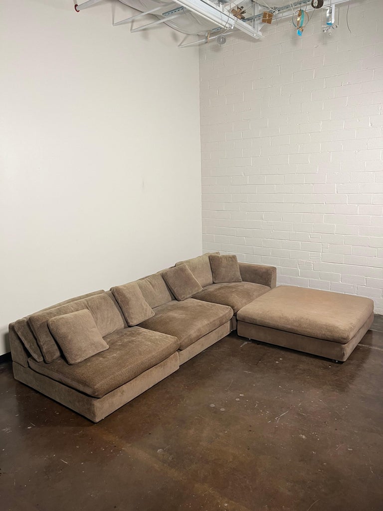 'Nolan' Sectional Sofa by Rodolfo Dordoni for Minotti, 2006, Signed In Good Condition For Sale In Los Angeles, CA