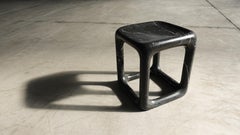 "NOLAN" Hocker von Stefano Bigi (Marmor, Nero Marquina, schwarz, Italien)