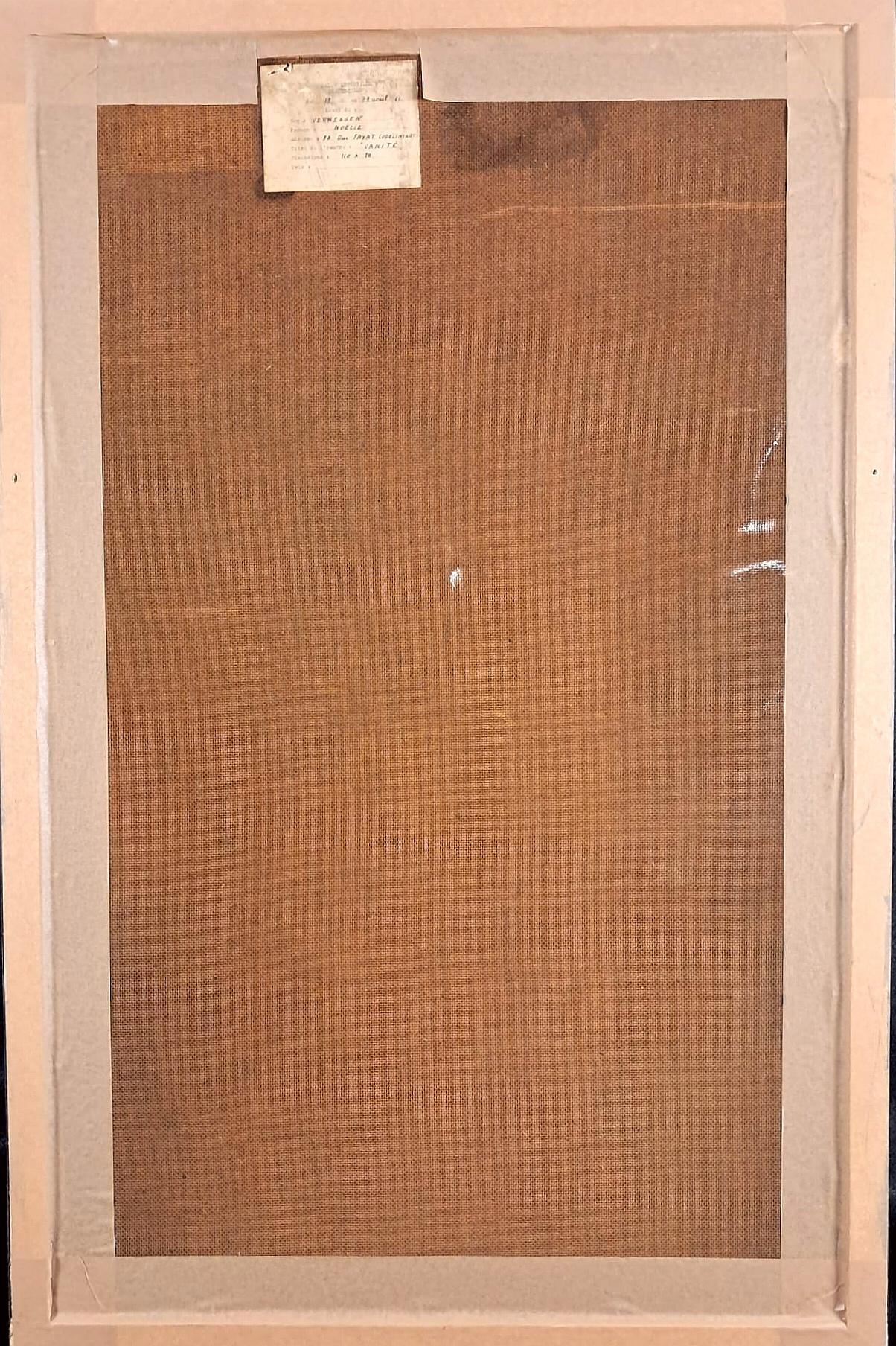 Vanity - Large Mid 20th Century Modern Belgian Surrealist Still Life Painting For Sale 6