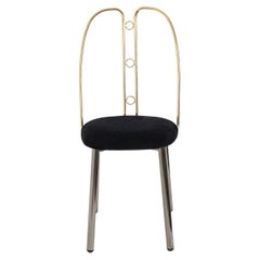 Nollie, romantischer Stuhl in Gold, entworfen in Italien von Edizioni Enrico Girotti