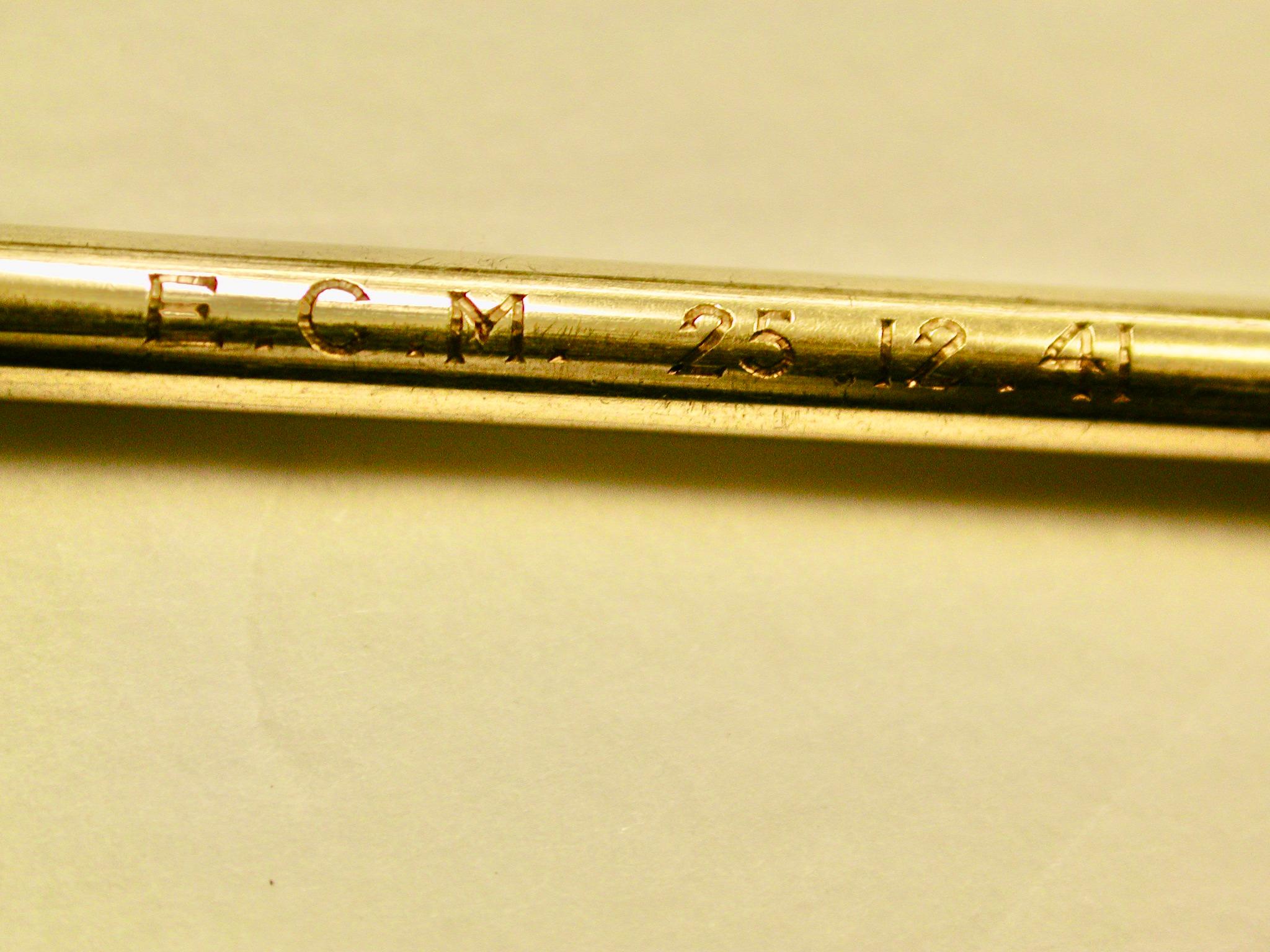 Mid-20th Century Novelty 9 Ct Gold Golf Club Swizzle Stick, Deakin & Francis, 1938, Birmingham For Sale