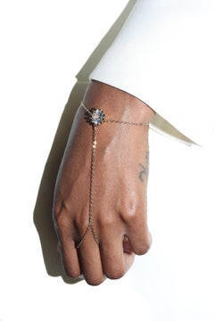 Noma 14K Gold-gefüllte Handkette mit zentralem Kristallhalo