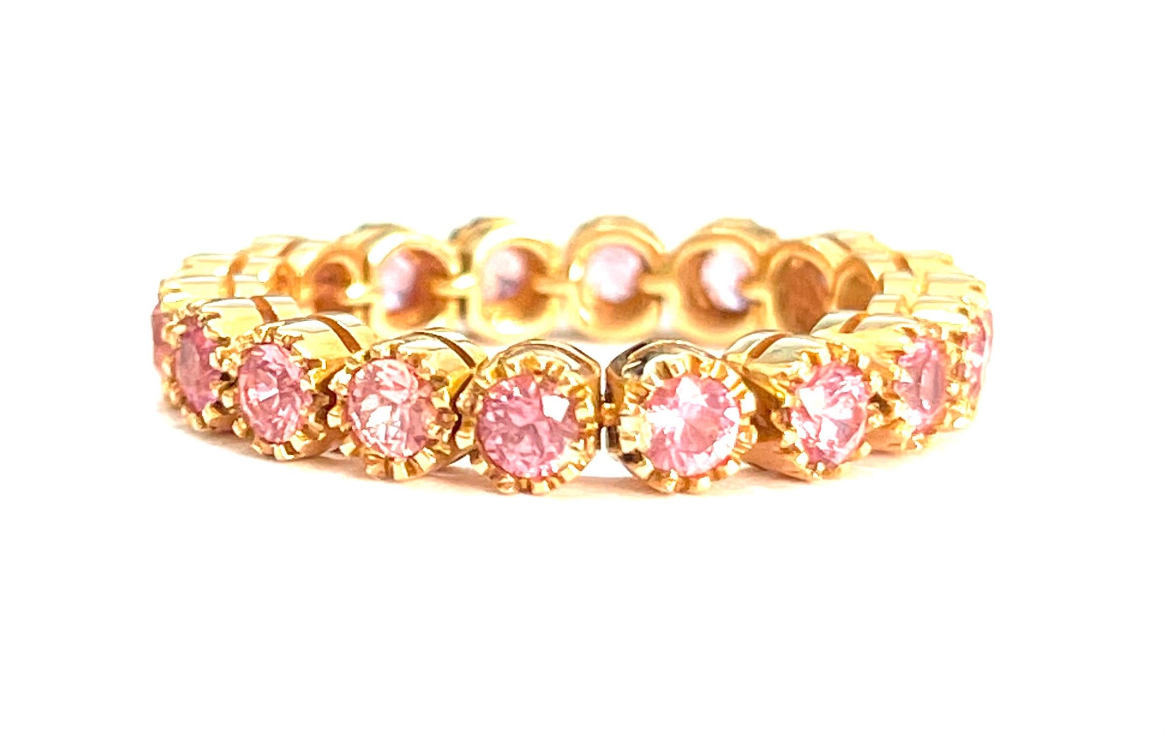 Women's Nomad Collection 18 Karat Rose Gold Ring and Padparadscha Pink Sapphires