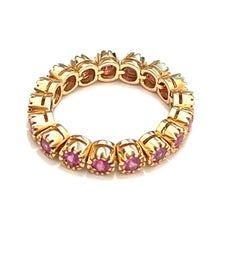 18 Karat Yellow Gold Ring with Pink Rhodolite - RAINBOW collection*