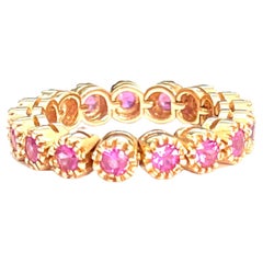 Nomad Collection 18 Karat Rose Gold Ring and Pink Rhodolite
